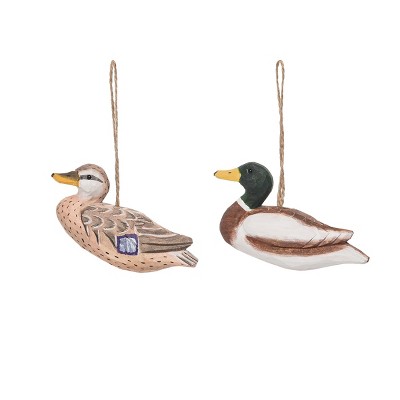 Gallerie II Mallard Duck Wood Ornament, A/2