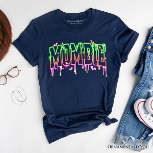 Mombie Halloween T-Shirt, Funny Tee for Spooky Moms Navy M - 1 of 4