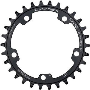 Wolf Tooth CAMO Aluminum Chainring - 28t, Wolf Tooth CAMO Mount, Drop-Stop B, Black - 1 of 1