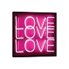 Neon Love Love Love Pink on Black by Hailey Carr Unframed Wall Canvas - iCanvas - 4 of 4