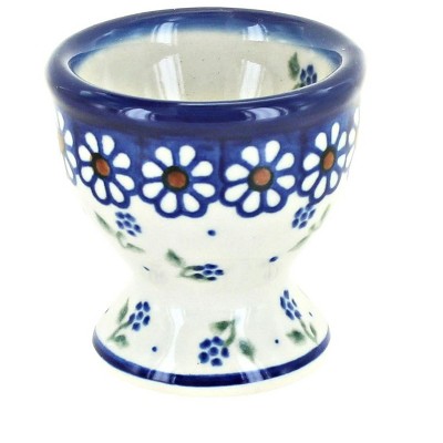 Blue Rose Polish Pottery Jubilee Egg Cup