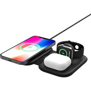 HTUTWOO 3 in 1 Charger for Apple Products, Travel iPhone and Apple Watch Charger Foldable, Charging Station for iPhone AirPods, iWatch - 1 of 4