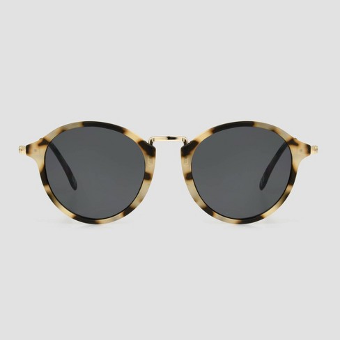 Women s Tortoise Shell Print Metal Round Sunglasses Universal Thread Brown gold Target