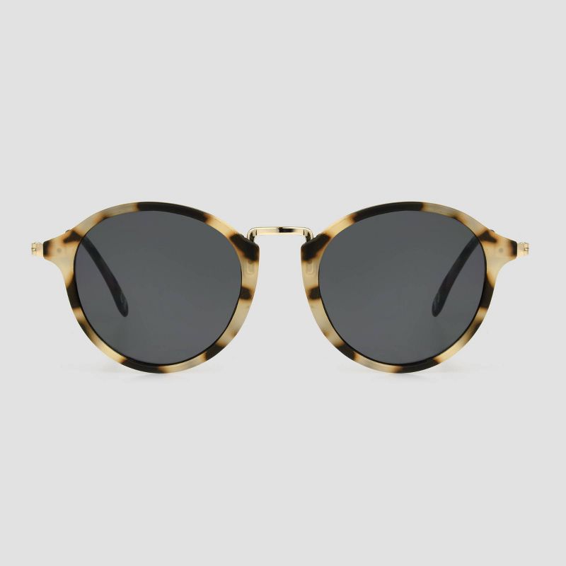 Women&#39;s Tortoise Shell Print Metal Round Sunglasses - Universal Thread&#8482; Brown/Gold, 1 of 6