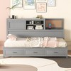 Twin Size Wooden Daybed with 3 Storage Drawers and USB Ports - 2 of 4