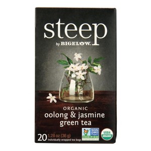 Steep By Bigelow - Organic - Oolong And Jasmine Green Tea  - Case of 6 - 20 Bags - 1 of 1