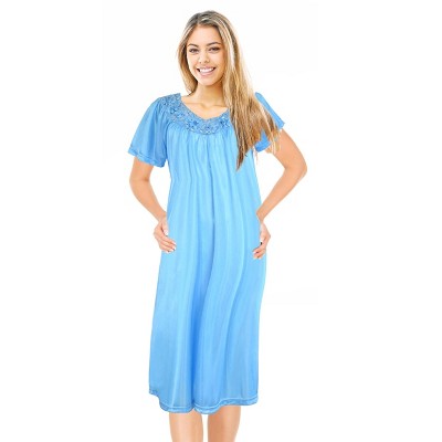JEFFRICO Womens Short Sleeve Nightgowns Sleepwear Soft Pajama Dress Nightshirts