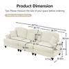 Classic 2-Piece Modular Chenille Sofa Set with 3-Seater & 2-Seater, Flared Arms & Skirts - 3 of 4