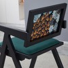 2 dining chairs, black, made of rubber wood solid wood, medieval style, armrest solid wood dining chair - 2 of 4