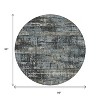 Charcoal And Gray Geometric Washable Indoor Outdoor Area Rug - 3 of 4