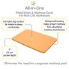 BreathableBaby All-in-One Fitted Sheet & Waterproof Cover, For 38" x 24" Mini Crib Mattress (2-Pack), Coral - 3 of 4