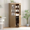 MAYEERTY Natural Wood Grain Storage Cabinet Set - 2 of 4