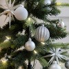 Barton 4.6' Alpine Slim Christmas Tree w/Ornaments & Planter Pre-Lit White LED - 4 of 4