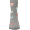 Memoi Girls Cozy Ribbed Cotton Blend "Graffiti Heart" Crew Sock - 2 of 4