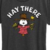 Women's - Peanuts - Snoopy Scarecrow Hay There Short Sleeve Graphic T-Shirt - 2 of 4