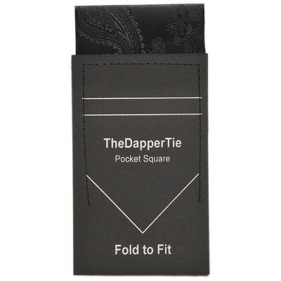 TheDapperTie - New Men's Paisley Flat Pre Folded Pocket Square on Card