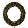 Nearly Natural 6’ Large Flocked Wreath with Pinecones, Berries, 600 Clear LED Lights and 1080 Bendable Branches - 2 of 4