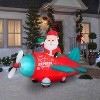 Gemmy Animated Christmas Inflatable Santa in Vintage Plane, 5 ft Tall, Multi - 2 of 4
