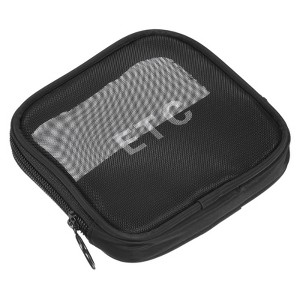 Unique Bargains Nylon Mesh Zipper Portable Travel Storage Makeup Bag - 1 of 3