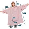 PAVILIA Wearable Blanket Sweatshirt Kids Boy Girl, Warm Cozy Giant Hoodie, Fleece Faux Shearling Oversized Sweater, Big Pocket - 4 of 4