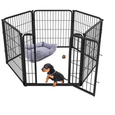 FXW Homeplus Indoor Dog Playpen - Stress-Free and Safe Play,Panels for Puppy and Small Dogs, Black│Patented