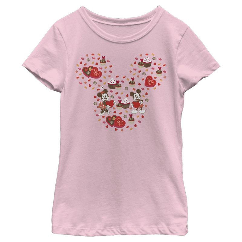 Girl's Disney Mickey and Friends Candy Silhouette T-Shirt, 1 of 5