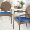 The Lakeside Collection Sets of 2 Indoor/Outdoor Bistro Chair Pads - 2 of 2