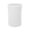 Contemporary Ceramic Quartrefoil Accent Table White - Olivia & May: Round Drink Table, No Assembly Required - 3 of 4