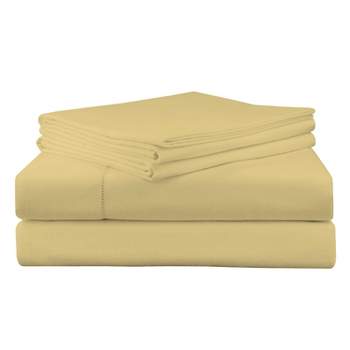 Pointehaven Super Heavy Weight 200 GSM 100% Soft Cotton Straw Solid Flannel Deep Pocket 4 pc Sheet Set, King