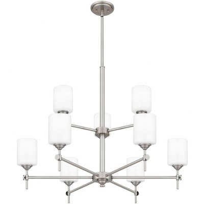 Aria Antique Polished Nickel 9-Light Chandelier