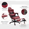 YOOCOZZ Vinsetto High Back PU Leather Gaming Chair with Swivel Wheels,Retractable Footrest, Headrest,Lumbar Support and Armrest - 4 of 4