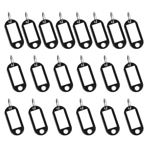 Unique Bargains Plastic Split Ring Id Label Tags Keyrings 2''x 0.9