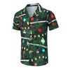 BLUEMING Men's Hawaiian Shirt Short Sleeve Floral Button Down Shirts Hot Holiday Beach Shirts - 2 of 4