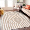 World Rug Gallery Abstract Arch Shag Rug – Medium Pile, Durable & Easy to Clean – Anthracite Dark Gray - 2 of 4