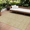 Gold Ivory And Beige Geometric Washable Indoor Outdoor Area Rug - 2 of 4