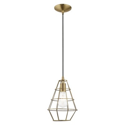 Livex Lighting Geometric 1 - Light Pendant in  Antique Brass