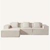 112.1'' Corduroy Convertible Modular L-Shaped Sectional Couch with Ottoman & Pillows, Deep Seat Sleeper Sofa for Living Room - 4 of 4