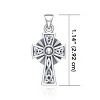 Slickblue Women’s Sterling Silver Irish Celtic Cross Pendant Necklace with 18" Chain, Trinity Knot Symbol Jewelry - 3 of 4