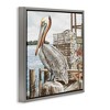 Stupell Industries Pelican Perched on Fishing Dock Black Framed Floater Canvas Wall Art - 3 of 4