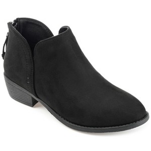 Journee Collection Womens Livvy Back Heel Zip Stacked Heel Booties - 1 of 4