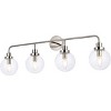 Elegant Lighting Hanson 4 lights bath sconce in polished nickel with clear shade - 3 of 4