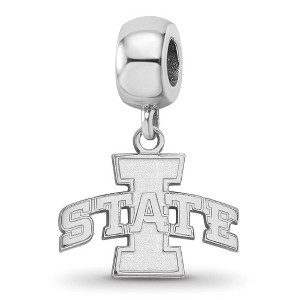 Black Bow Jewelry Sterling Silver Iowa State Cyclones NCAA Bead Charm - 1 of 4