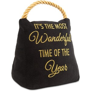 Pavilion Gift Company - Wonderful - 5" x 6" Velvet Door Stopper - Door Stops - 1 of 4