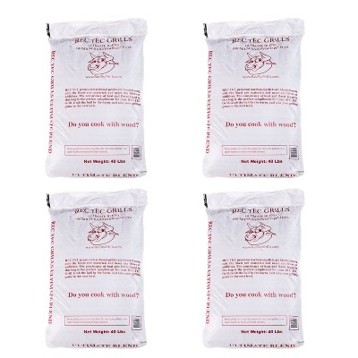 Rec Tec 40Lb Bag Grills Ultimate Premium Hardwood Grilling Cooking Pellet Barbecue BBQ Grill Smoker Blend, 40 Pound Bag (4 Pack)