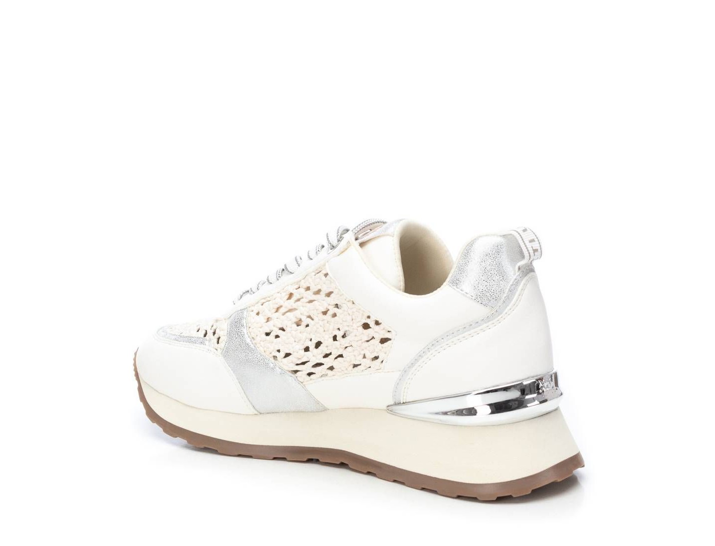 Женские кроссовки XTI Fashion Braided Sneakers 143777 White, цвет: Белый — фото 4