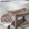HDPE Shower Bench with Storage Shelf,Waterproof Shower Seat Stool Chair for Bathroom Bathtub,Non-Slip Spa Stool - 3 of 4