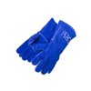 Just In Trend Flame Heat Resistant Leather Welding Gloves, Royal Blue - 4 of 4