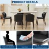 Modern Dining Chairs Set of 2, Upholstered Chairs with Wood Legs, Ergonomic Back Support, 265Lbs Capacity for Kitchen Dining Room Restaurant - 4 of 4