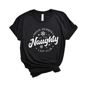 Simply Sage Market Women's Proud Member Naughty Club Short Sleeve Graphic Tee - 1 of 4