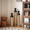 NicBex Modern Floor Vases Set of 3, Glazed Metal Center Vase for Dried Flowers,  Large Standing Vase for Living Room Hallway Corner - 3 of 4
